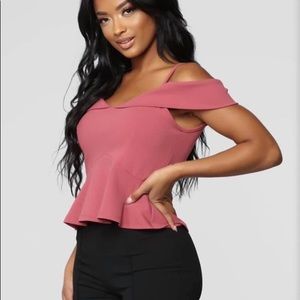 Off shoulder peplum Top